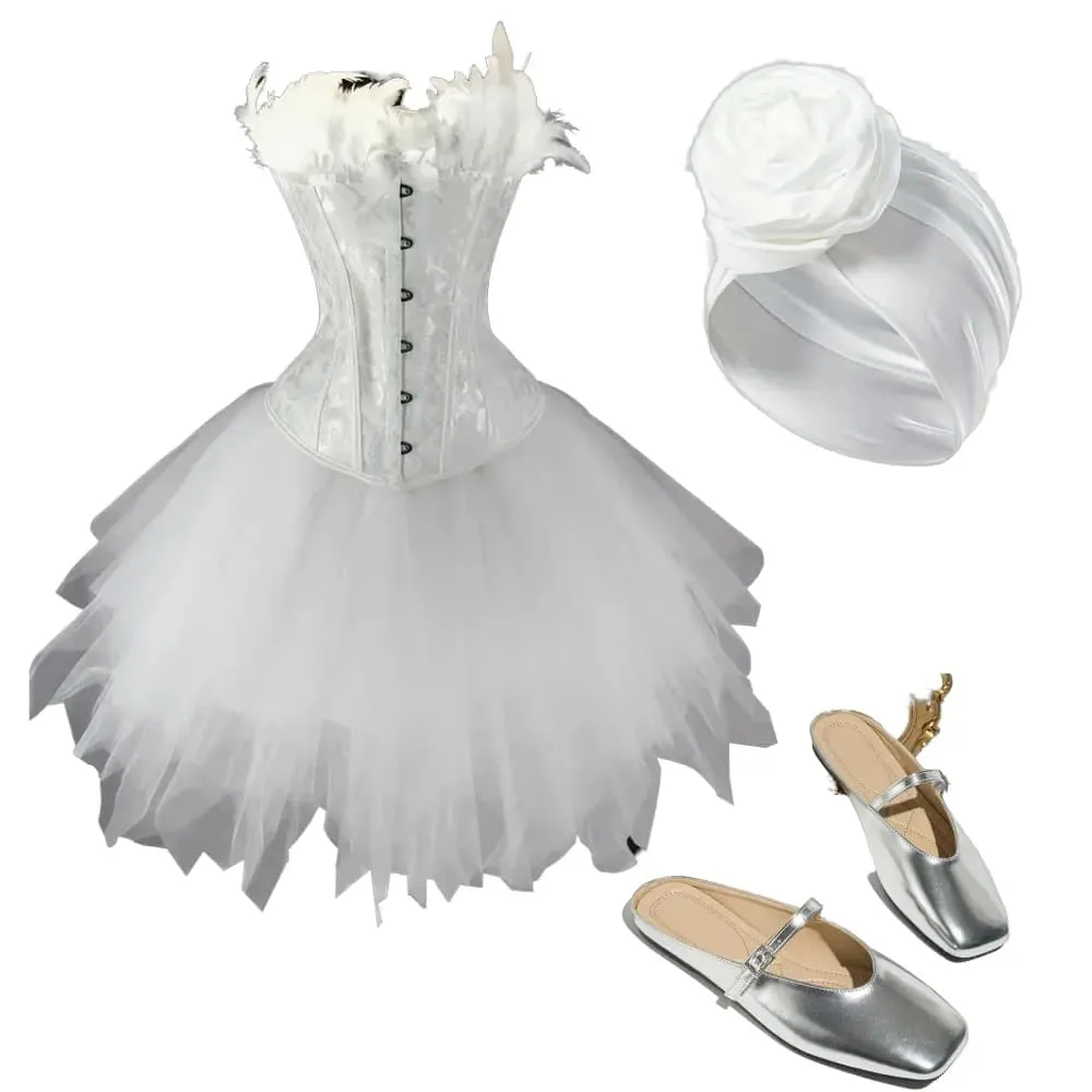 enchanted swan outfit for a christmas party dress